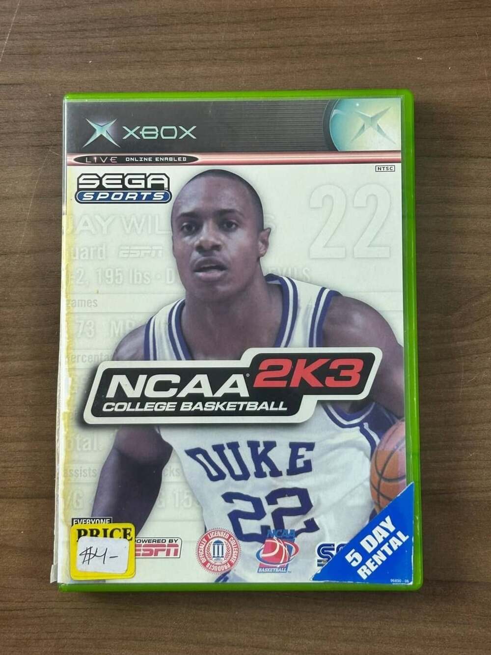 NCAA College Basketball 2K3 Microsoft Original Xbox 2002 NTSC Disc Case Manual